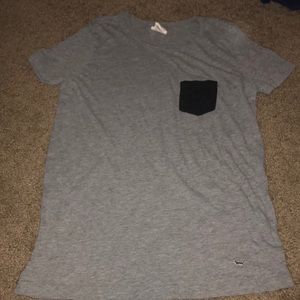 PINK grey pocket tee